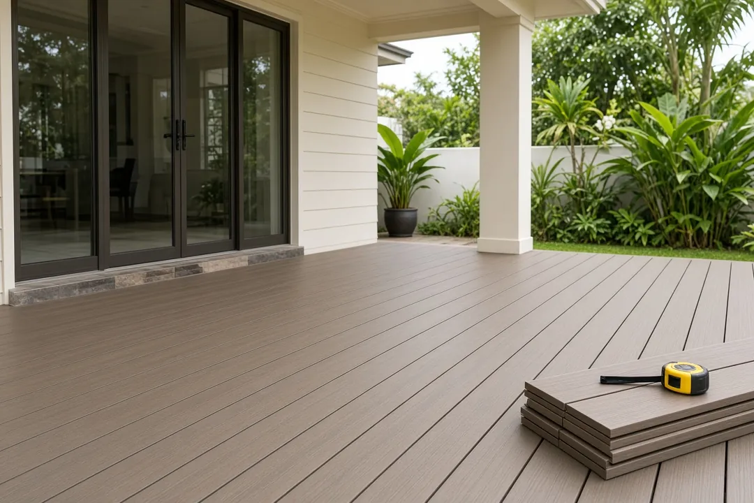 illustrating WPC decking price planning in Singapore