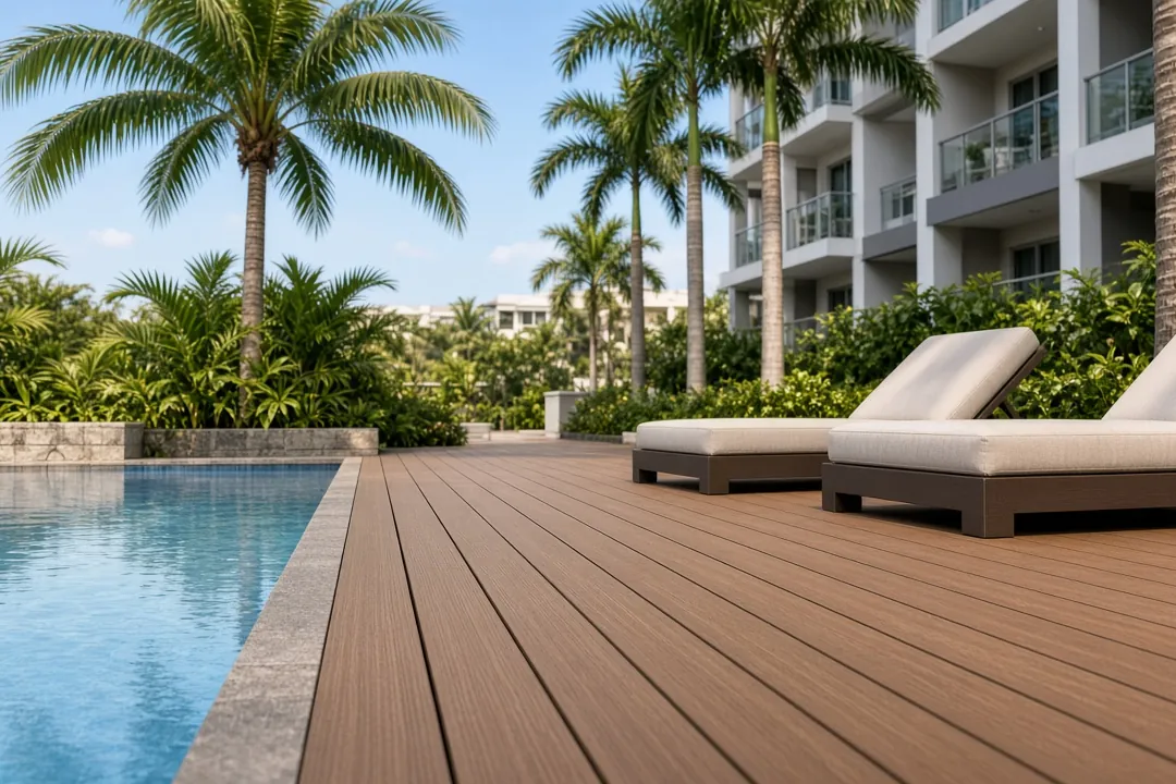 WPC pool deck surround