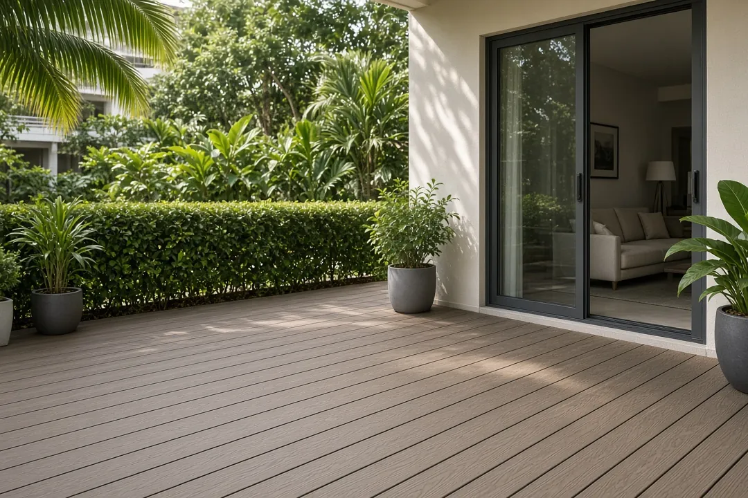 Condo PES WPC decking in Singapore